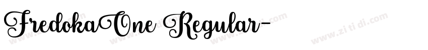 FredokaOne Regular字体转换